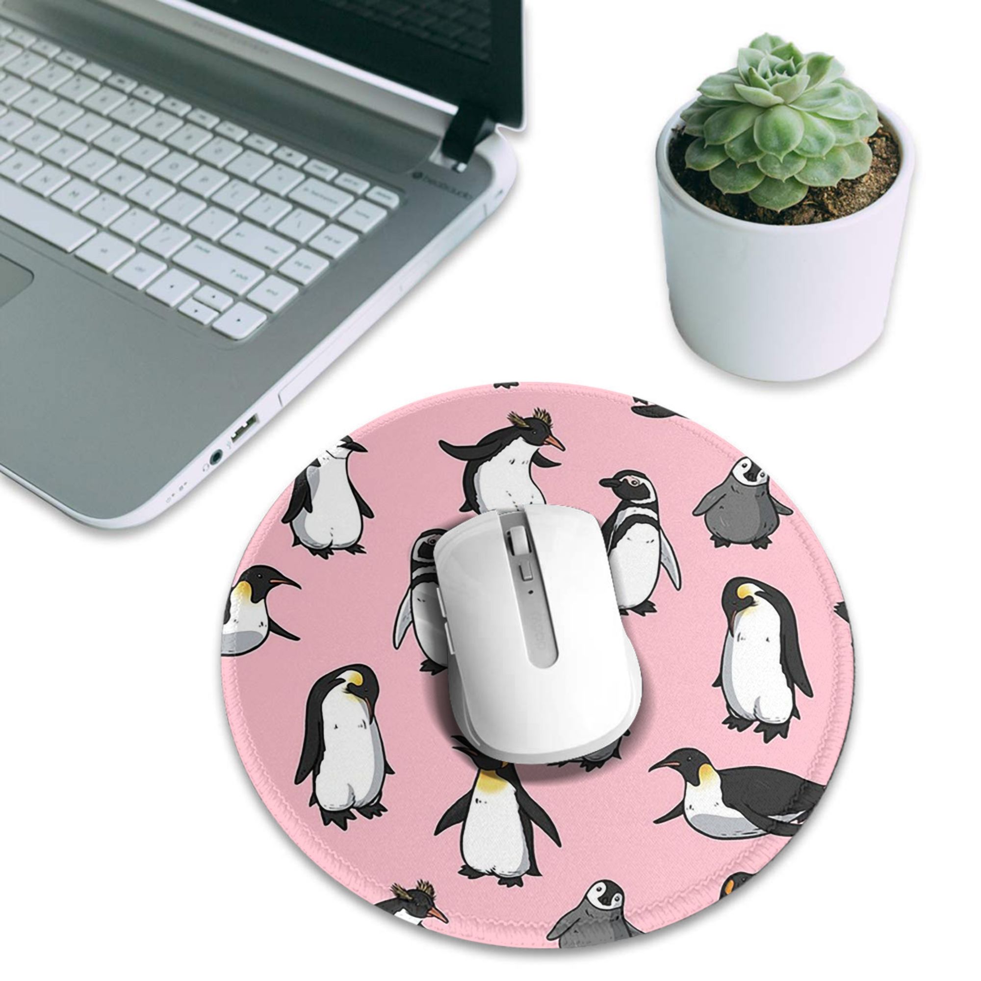 Pc Gaming Pink - Alas Mouse Penguin Lucu (Varian Merah