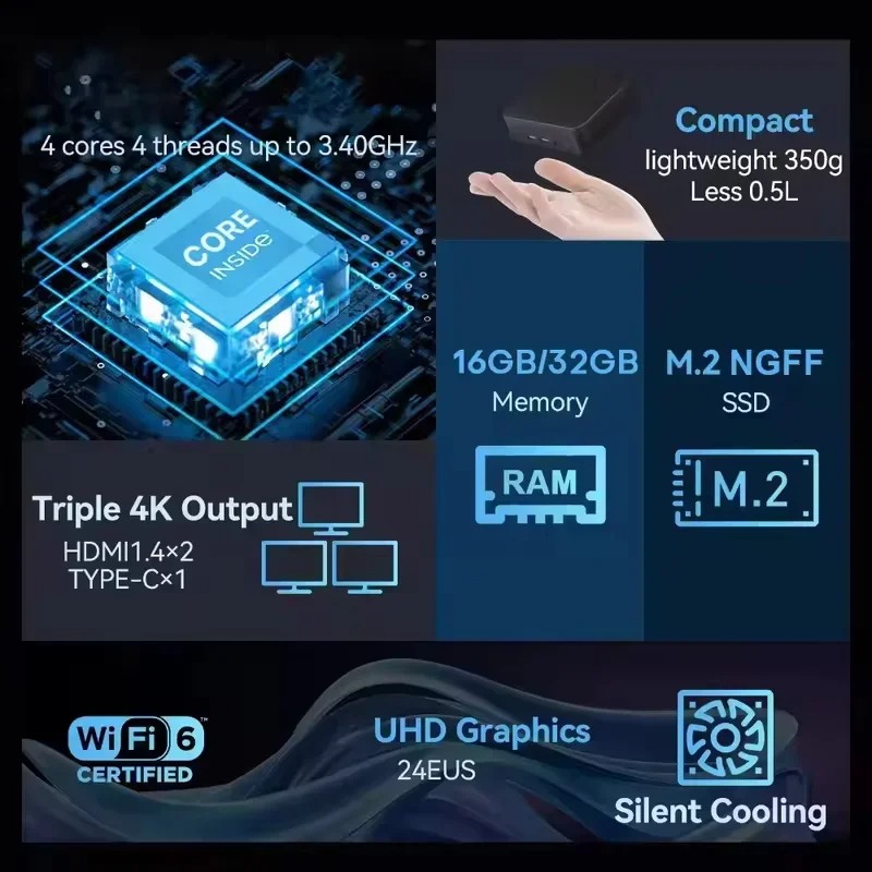 Intel Core i3 6100 MINI PC Pen - Pc Gaming Intel ulasan dan harga