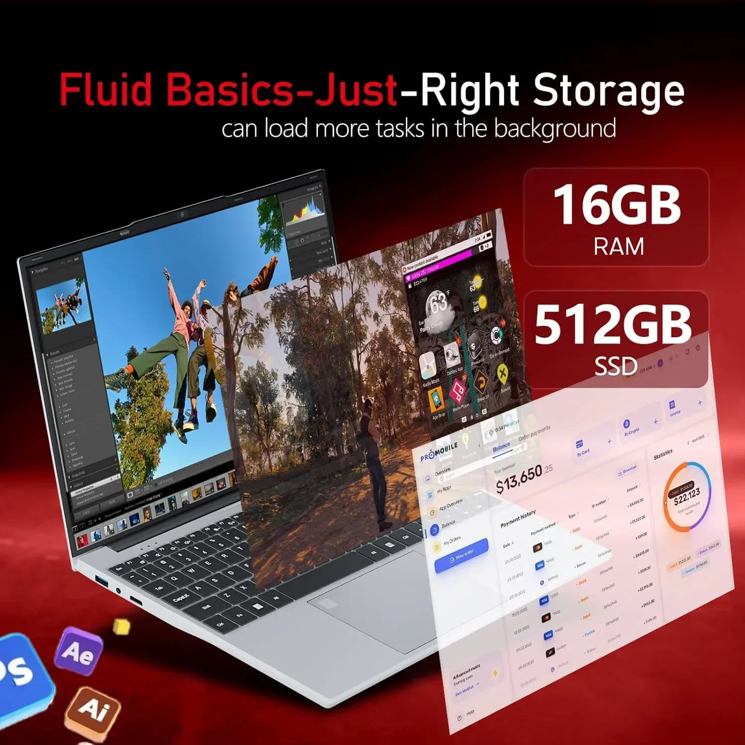 Laptop Kantor Baru 15,6 inci,  - Pc Gaming Intel ulasan dan harga