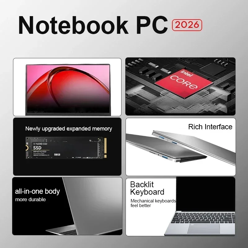Laptop Kantor Baru 15,6 inci,  - Pc Gaming Intel ulasan dan harga